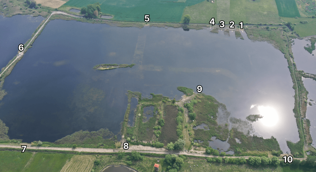 Łowisko Karpiowe Kaniewo - Mapa Stanowisk